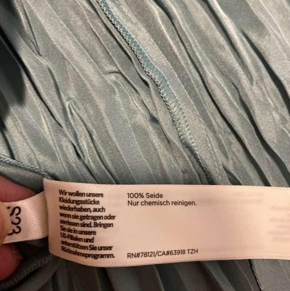 *Eileen Fisher Silk Seafoam Sleeveless Maxi Dress (sz - Lg) - Picture 6 of 6